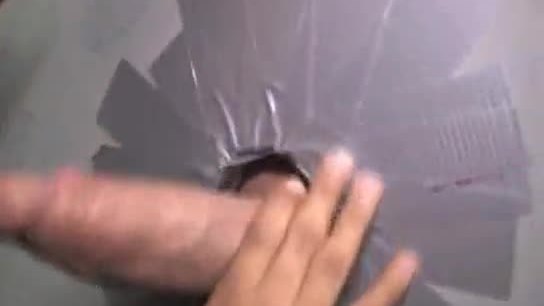 Black sista phone sex while enjoying glory hole blowjob