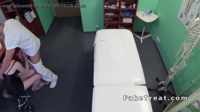 Redhead euro student fucks doctor in fake hospital