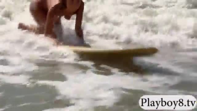 Lusty badass babes water surfing and skydiving in hawaii