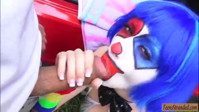 Very slim clown mikayla mico hitchhikes and banged in public