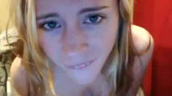 Masturbating teen has a great o face on webcam