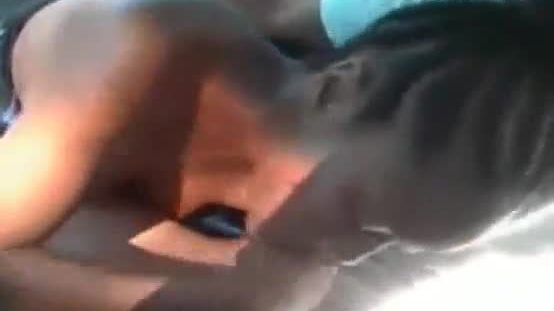 Teen hitch sucking cock in the car in public