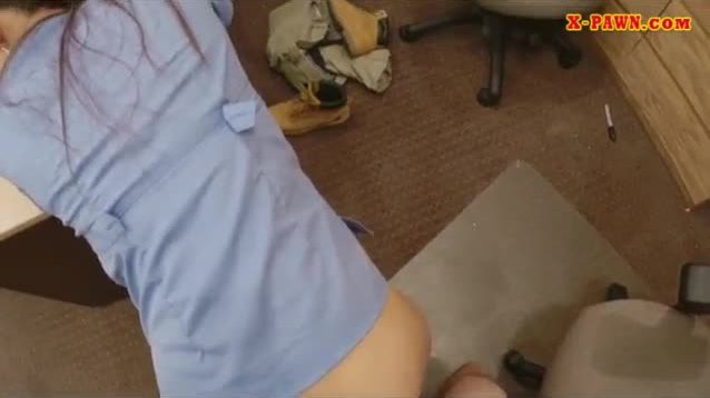 Big butt amateur slut fucked by pawn guy in the backroom