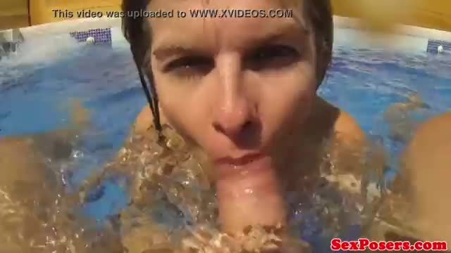 Rushes wrestled in homemade pool and blowjob outdoors