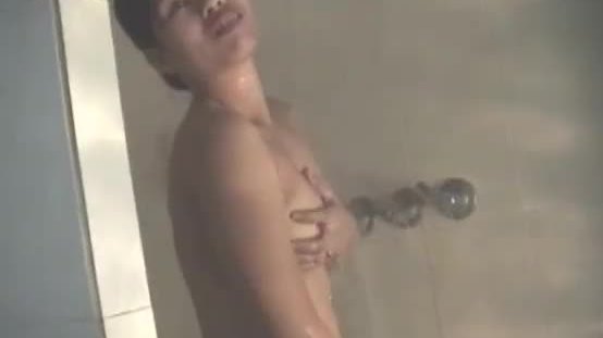 Sexy japanese slut yurina takes a wet shower as her fuck buddy watches he then toys her pussy