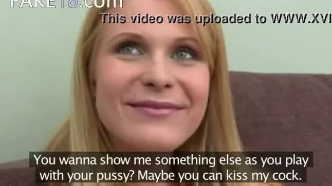 College bitch sucking fake agent penis