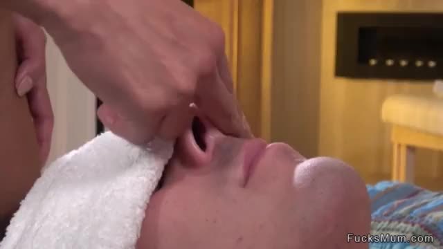 Beautiful brunette masseuse fucks handsome guy